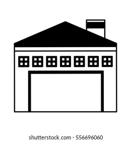 garage building isolated icon vector illustration design
