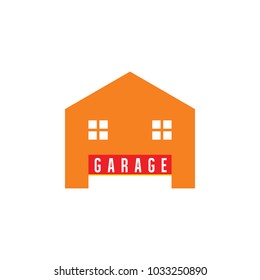 garage building symbol logo vector
