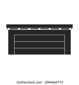 Garage of building vector icon.Black vector icon isolated on white background garage of building.