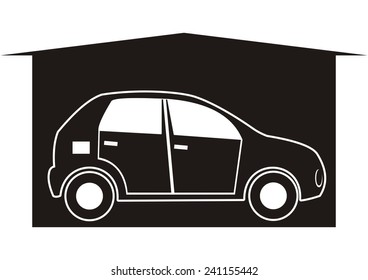garage and car