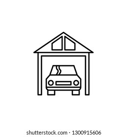 garage, car icon. Can be used for web, logo, mobile app, UI, UX on white background