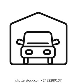 Garage Car Icon Pack Secure Vehicle Storage Illustrations for Home and Auto