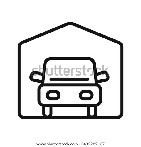 Garage Car Icon Pack Secure Vehicle Storage Illustrations for Home and Auto