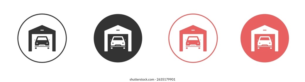 Garage car icon vector design template simple and clean style