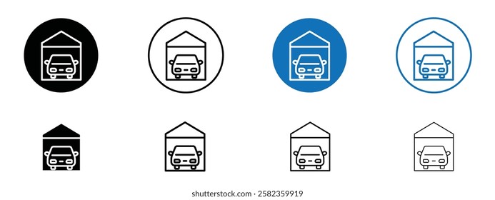 Garage car icons pack vectors for app and web ui designs