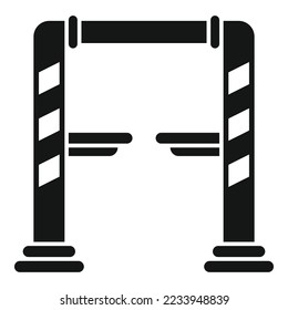 Garage car lift icon simple vector. Auto repair. Workshop check