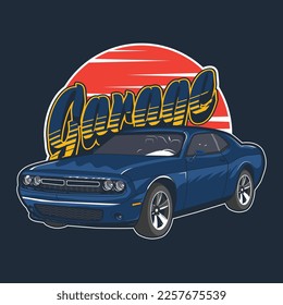 Garage Car Logo design illustration