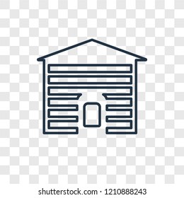 Garage concept vector linear icon isolated on transparent background, Garage concept transparency concept in outline style