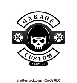 Garage Custom Logo Design Helmet On Stock Vector (Royalty Free ...