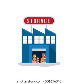 Garage of delivery and storage concept