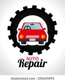 Garage design over white background, vector illustration.