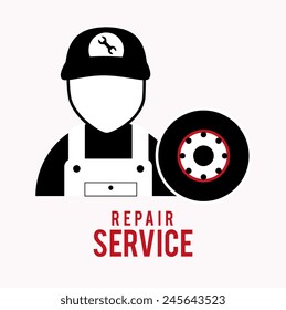 Garage design over white background, vector illustration.