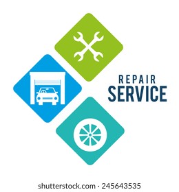 Garage design over white background, vector illustration.