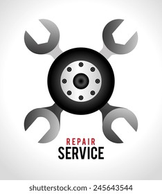 Garage design over white background, vector illustration.