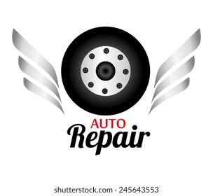 Garage design over white background, vector illustration.