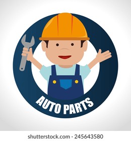 Garage design over white background, vector illustration. Garage design over white background, vector illustration.