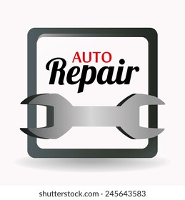 Garage design over white background, vector illustration.