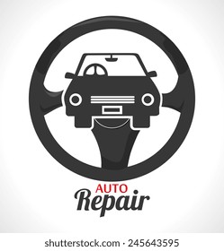 Garage design over white background, vector illustration.