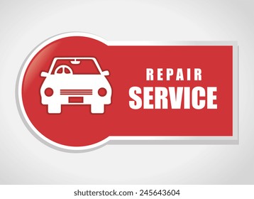 Garage design over white background, vector illustration.