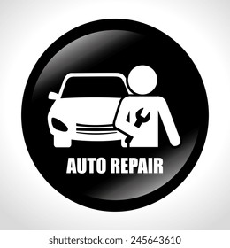 Garage design over white background, vector illustration.
