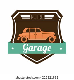 Garage design over white background,vector illustration