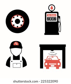 Garage design over white background,vector illustration