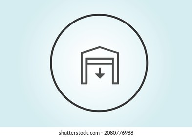 Garage door control icon vector design