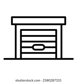 Garage Door icon line vector illustration