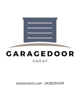 Garage Door Icon Logo Design Template