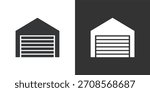 Garage Door icon. Solid glyph series icon