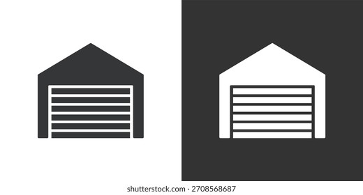 Garage Door icon. Solid glyph series icon