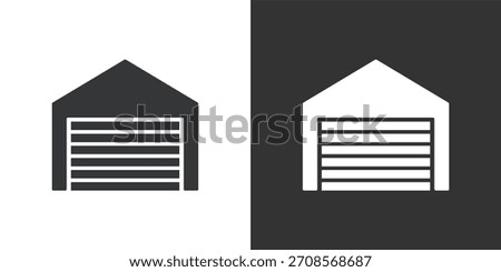 Garage Door icon. Solid glyph series icon