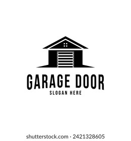 Garage door logo design concept idea