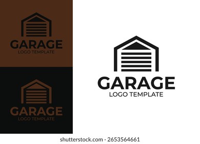 Garage door logo design vector template symbol illustration