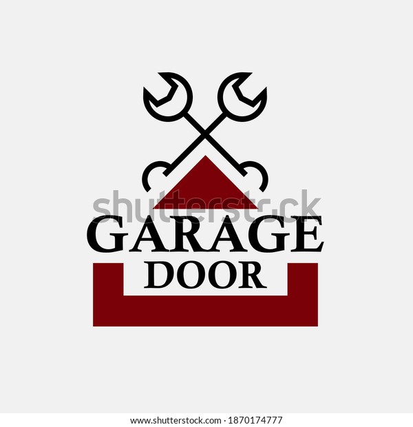 Garage door logo design vector, suitable for your\
business logo, with classic vintage style are very suitable to be\
used as symbols or\
icons