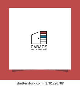 garage door logo, premium vector