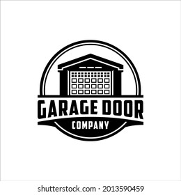 Garage Door Logo Retro Classic Design Stock Vector (Royalty Free ...