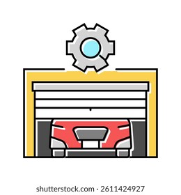 garage door maintenance home color icon vector. garage door maintenance home sign. isolated symbol illustration