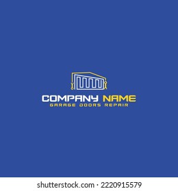 garage door repairs logo wrench logo concept