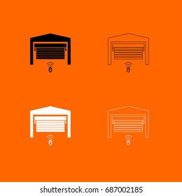 Garage door  set  icon .