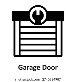 Garage Door  Vector icon which can easily modify or edit

