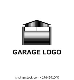 diseño del logotipo vectorial de la puerta del garaje