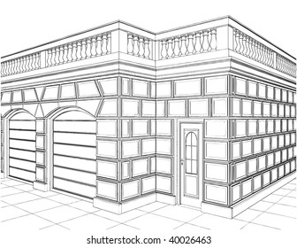 Garage Eclectic Buildings Vector 11