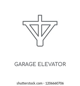 Garage Elevator linear icon. Garage Elevator concept stroke symbol design. Thin graphic elements vector illustration, outline pattern on a white background, eps 10.