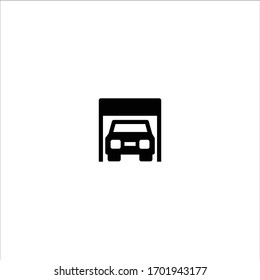 Garage filled icon illustration- Vector