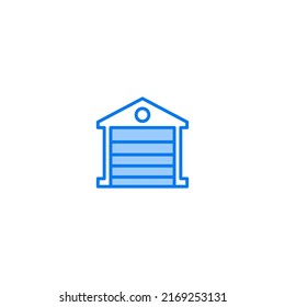 Icono de línea rellena de garaje. signo de estilo lineal para concepto móvil y diseño web. Icono de vector de contorno. Símbolo, ilustración del logotipo. Gráfico vectorial