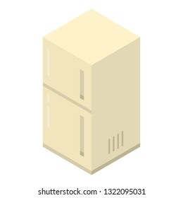 Garage fridge icon. Isometric of garage fridge vector icon for web design isolated on white background