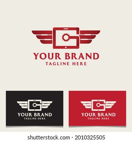 Garage Gadget Logo Design Red 