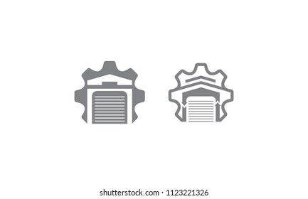 garage gear car repair logo icon vector