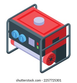 Garage generator icon isometric vector. Power energy. Gas industrial